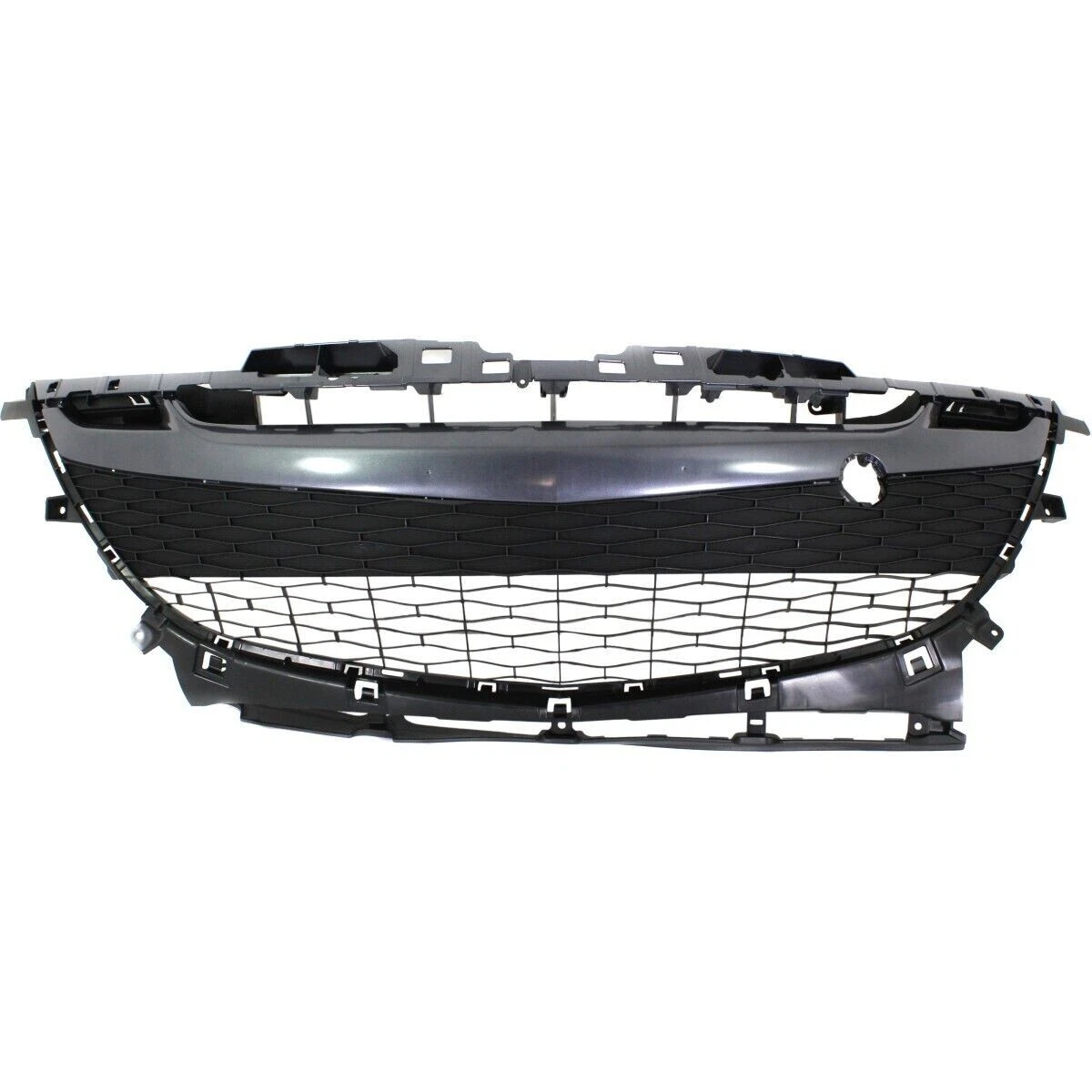 New Front Bumper Grille Assembly Gray Plastic For 2010-2011 Mazda 3 MA1036114