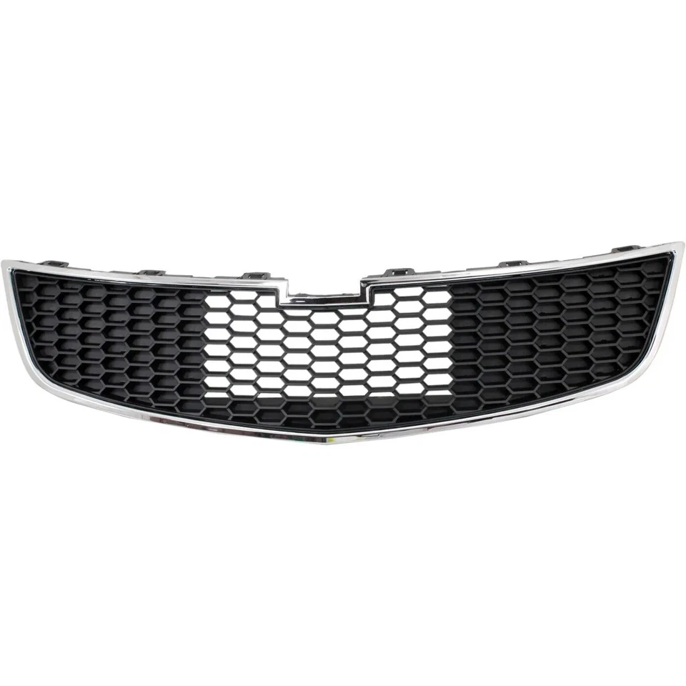 New Front Grille Chrome Shell with Black Insert Fits 2011-2014 Chevrolet Cruze