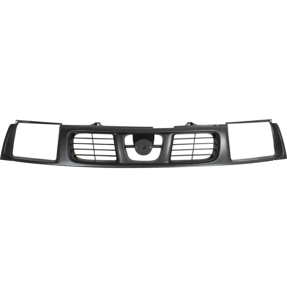 New Front Grille Assembly Black Shell and Insert Fits 1998-2000 Nissan Frontier