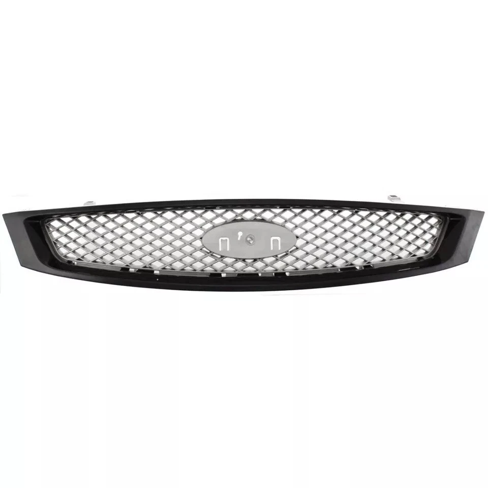 New Front Grille Assembly Painted Black Fits 2005-2007 Ford Focus FO1200432